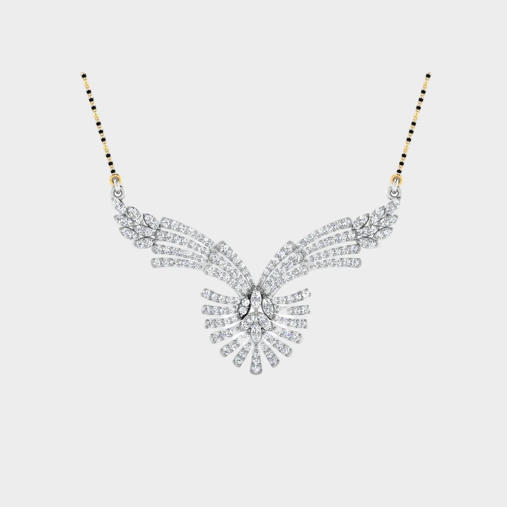 1.09ct White Gold Lab-Grown Diamond Mangalsutra for Modern Elegance